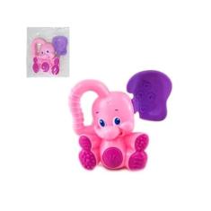 Chocalho Mordedor Bebê Elefante Colorido Baby Menino Menina