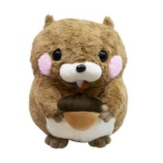 Esquilo Marrom Segurando Noz 21cm Pelúcia - Fofy
