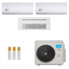 Ar-Condicionado Multi Split Inverter Midea 27.000 (2x Evap HW 9.000 + 1x Evap Cassete 1 Via 12.000) Quente/Frio 220V