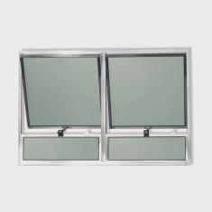 Janela de Alumínio Maxim-Ar 2 Seções 80x120cm Vidro Mini Boreal Plus Brimak
