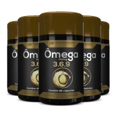 5X Omega 3 6 9 60Caps Peixe Linhaça Borragem Hf Suplementos