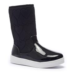 Bota Tênis Feminina Infantil Tininha Menina Bordado Coração-Feminino