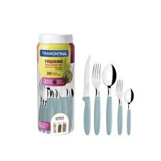 Faqueiro Inox 30Pcs Ipanema Tramontina Turquesa No Voltagev