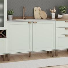 Balcão Para Cozinha 2 Portas Provençais sem Tampo Iluminata Genialflex