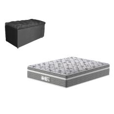Colchão Casal Probel Evolution Mais Calçadeira Baú Suede Preto - FDT