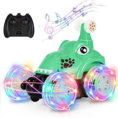 Carro de controle remoto Kizeefun Dinosaur RC Stunt 360° Rolling