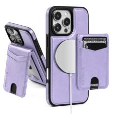 SkyEagle Capa carteira removível 2 em 1 para iPhone 16 Pro da Magsafe com porta-cartões para mulheres e homens, compartimento de crédito com bloqueio de RFID magnético de couro PU, para Apple 16 Pro