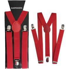 Fantasia Suspensório Colorido Adulto Ajustável - Lynx produções, Verme