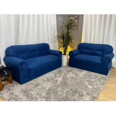 Sofá 2 e 3 Lugares Azul 410 Viena - Alpoim