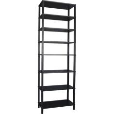 Estante Preta 8 Prateleiras Pretas Evolukit 72x26x221