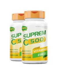 Kit 2 Suprem C 500 Vitamina C 500mg + Zinco 7mg Unilife 60 cápsulas