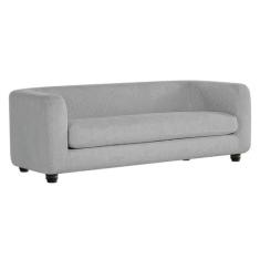Sofá 3 Lugares Luxo Recepção Escritorio Sala Veneza 200cm Linho - Doce