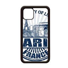 Capa com bandeira da França de Paris Torre Eiffel Arquitetura para iPhone 12 Pro Max para Apple Mini Mobile Case Shell