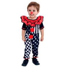 Fantasia Palhaço Halloween Bebe de Luxo de 3 a 12 meses P - Fantasias 