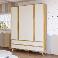 Guarda-roupa Infantil 4 Portas e 4 Gavetas Luly 100% Mdf Espresso Móve