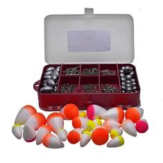 Maleta De Pesca Com Boias Anzol Chumbos E Girador Oferta