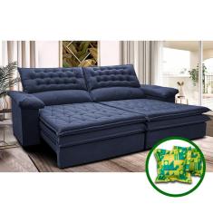 Sofá Retrátil e Reclinável 2,92m Molas Ensacadas Cama inBox Alemanha. com Viscoelástico Velusoft