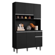 Armário para Cozinha Kit Márcia Preto Fosco - AJL - AJL Móveis