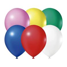 Balão de Látex Sortido - 7 Polegadas - 50 Unidades