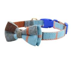 Coleira para cães com laço – coleiras para cães de couro e algodão macio e resistente para cães pequenos e médios e grandes raças filhotes ajustáveis 18 cores e 3 tamanhosPipidog S 10"-14"