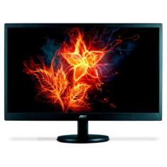 Monitor Aoc, 1366x768, 60 Hz, HDMI, VGA, 18.5" LED HD, Ajuste De Inclinação, Widescreen - E970swhnl