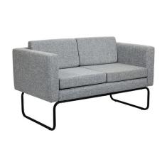 Sofá 2 Lugares Dallas Linho Cinza - C.R.A