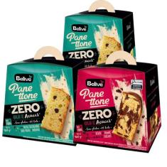 Kit Panetone Belive Zero Açúcar 420g (2 Frutas 1 Chocolate)