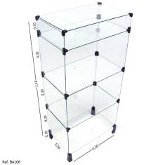 Balcão de Atendimento Modulado em Vidro - 0,50 x 1,10 x 0,30