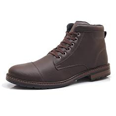 Bota Coturno Masculina Cano Curto Com Solado de Borracha