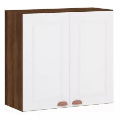 Armário para Cozinha 80 cm 2 Portas Safira Luciane Móveis, Nogueira Do