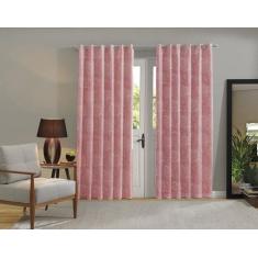 Cortina Jacquard 3,00 x 2,50  para sala/quarto  Admirare, Rosê