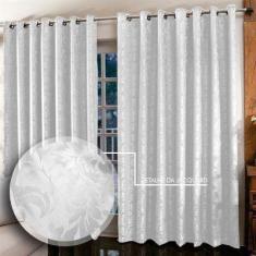 Kit 2 Cortina Jacquard 3 x 2,5 m  e 2 x 1,8m  Admirare, Branca