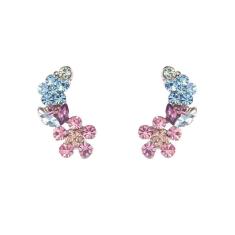 Brinco Armazem Rr Bijoux Ear Cuff Flor Rosa E Azul