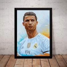 Quadro Decorativo Arte Cristiano Ronaldo Cr7 Futebol - Fanarte