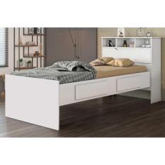 Cama Solteiro Ravena c/ 2 Gavetas Branco - Conquista