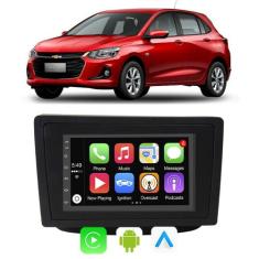 Kit Multimidia Android Onix 2020 - 2024 7 Pol Carplay + Moldura Painel