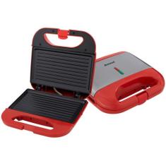 Sanduicheira Grill Amvox Vermelho 750W Lar - AMS 500, Vermelho, 110V