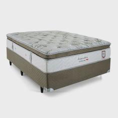 Cama Box Casal Molas Ensacadas 138x188cm Imperatore Eco Bamboo Verde