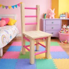 Cadeira Cadeirinha Infantil De Madeira Resistente - MegaStore Marques,