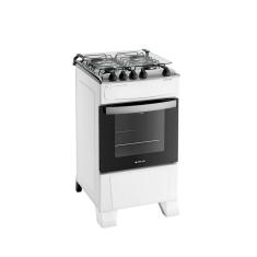 Fogão 4 Bocas Branco Com Mesa Inox Atlas Atenas Bivolt