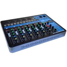 Mesa de som mixer console 7 canais retorno profissional - TEMTEC