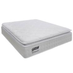 Colchão Casal King Molas Ensacadas Gazin Com Pillow Tower New 193x203x35cm Branco Branco