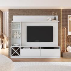 Rack com Painel para TV até 50 Polegadas com Adega e Cristaleira Sorre