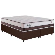 Cama Box King: Colchão Molas Herval Maxspring Sublime + Base CRC Coura