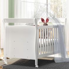 Berço Mini Cama Slim 100% Mdf com Colchão Branco - Tigus