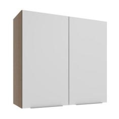 Armário Aéreo 70 cm 2 Portas Stella Madesa, Rustic/Branco
