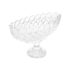 WOLFF - Centro de Mesa de corativo Cristal de Chumbo C/Pé Angel 29x13x20cm