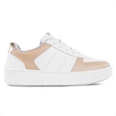Tênis Ramarim Casual Cadarço Feminino, 36, Branco, Rosê