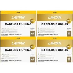 Kit 4 Multivitamínico Lavitan Cabelos E Unhas Com 60 Cáps - CIMED