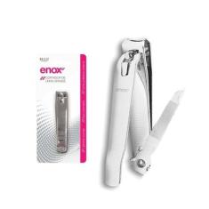 Cortador de Unhas Aço Lâminas em Curva com Polidor Grande Enox 8cm